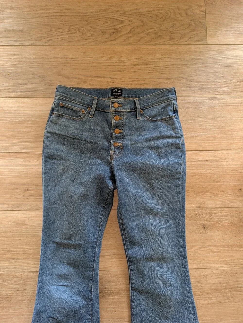 J.Crew Full Length Button-Fly Flare Jeans - Picture 2 of 8